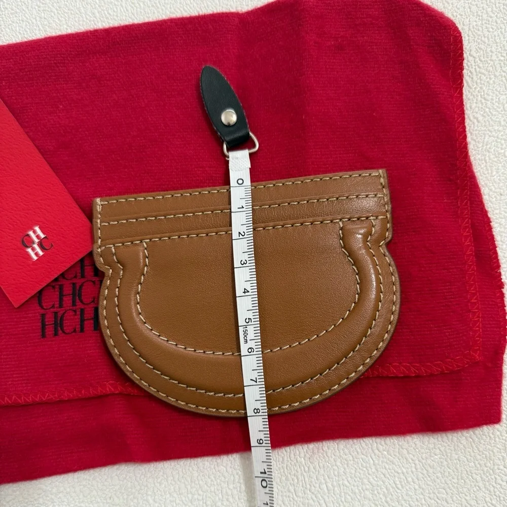 NWOT Carolina Herrera Mini Brown Color Hand Craft Card Case/Coin Pouch - Picture 5 of 5